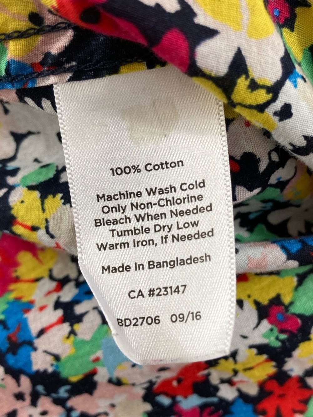 Talbots Multicolor Button-Down Floral Print Blouse with Roll-Up Sleeves Size S - Picture 10 of 11
